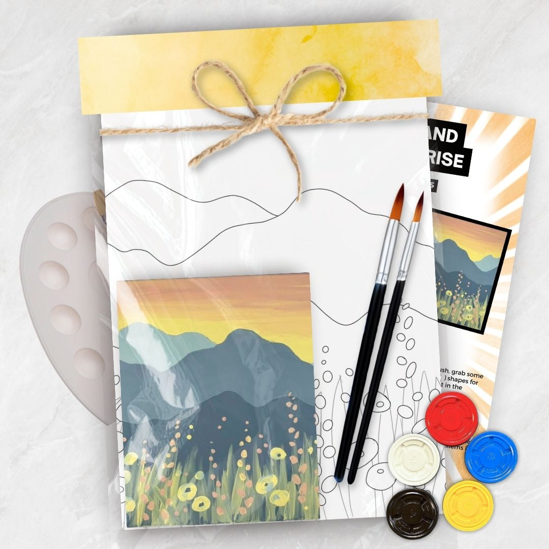 Mountains and Flowers Sunrise